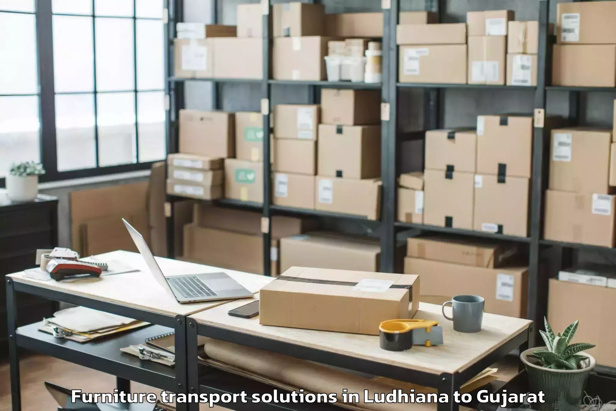 Expert Ludhiana to Gandevi Furniture Transport Solutions